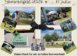 Collage aus mehreren Bildern. Bilder die zeigen spielende Kinder, sitzende Menschen unter einem großen Pavillion, Jubiläumstorte und Zuckerwattenherstellung.